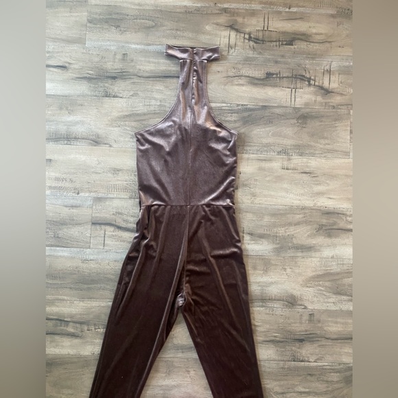 L.A. Baby Jumpsuit - Coco Suede One Piece Fashion Sleeve Less Attached Choker - Picture 10 of 11